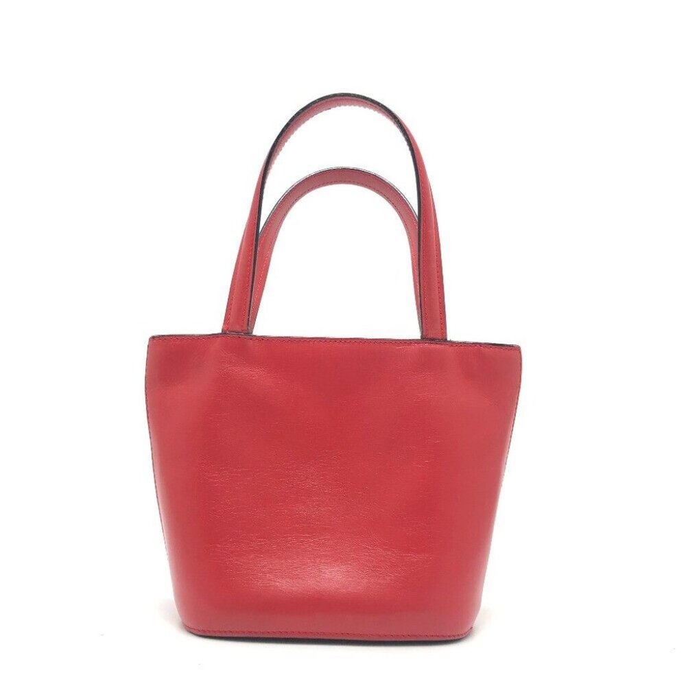 CELINE Mini tote Bag Hand Bag Leather Red - Picture 12 of 12